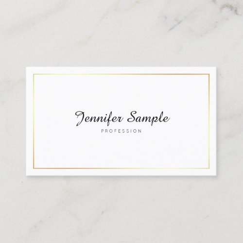 Calligraphed Script Elegant Plain Modern Design Business Card