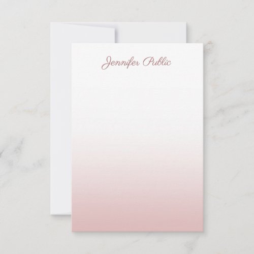 Calligraphed Script Name Rose Gold Modern Template