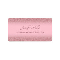 Calligraphed Script Template Rose Gold Glitter Label Calligraphed Script Template Rose Gold Glitter Label