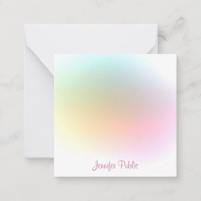 Calligraphed Script Trendy Colorful Template (Front)