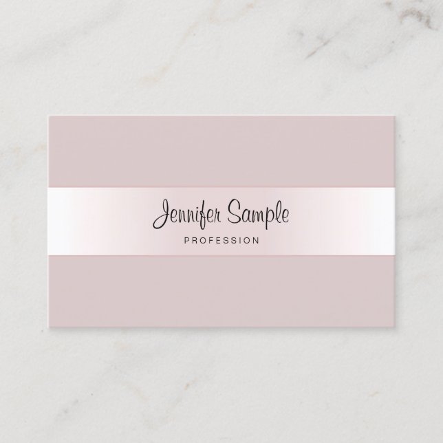 Calligraphed Template Script Elegant Modern Luxury Business Card (Front)