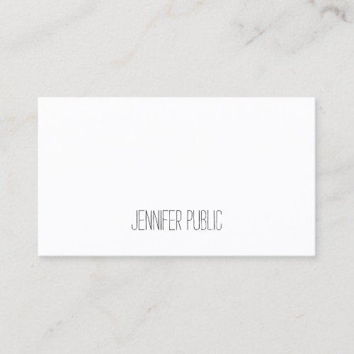 Calligraphed Text Elegant Simple Template Modern Business Card