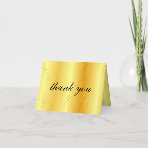 Calligraphed Thank You Script Gold Look Template