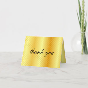 Calligraphed Thank You Script Gold Look Template