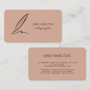 Calligrapher Wedding Special Event Business Card