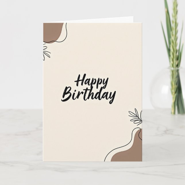 Calligraphic Birthday Card (Front)