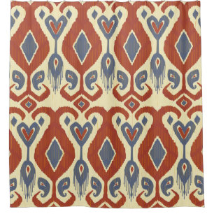 Calligraphic Brush Stroke: Vintage Seamless Shower Curtain