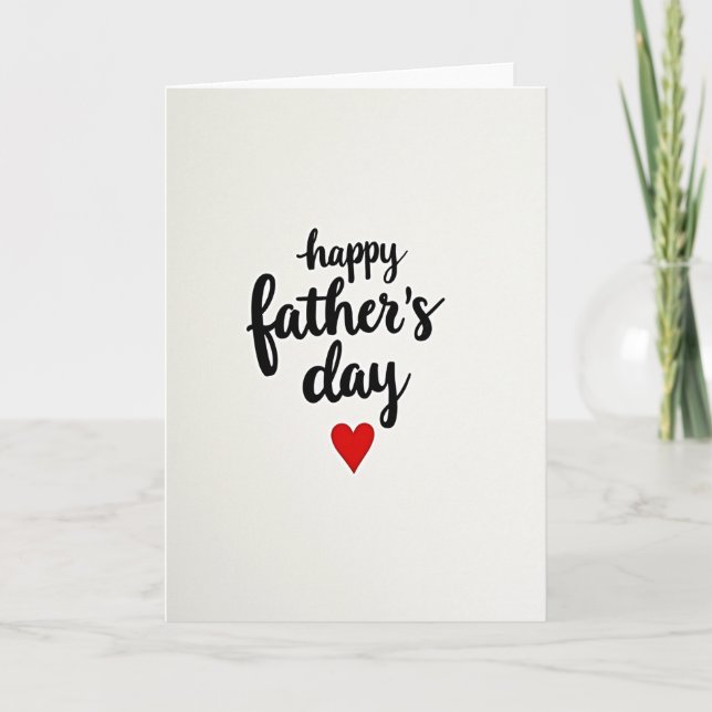 Calligraphic Dads Day Art Card (Front)