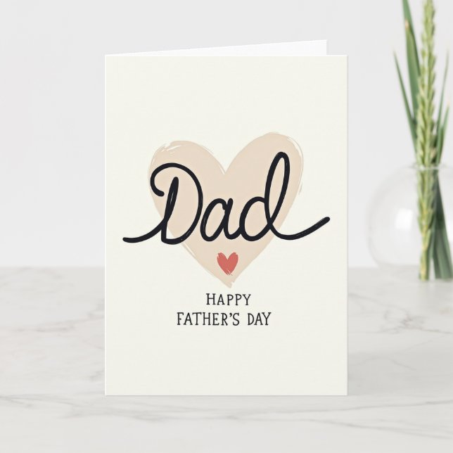 Calligraphic Dads Day Card (Front)