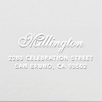 Calligraphic Family Name Script & Return Address