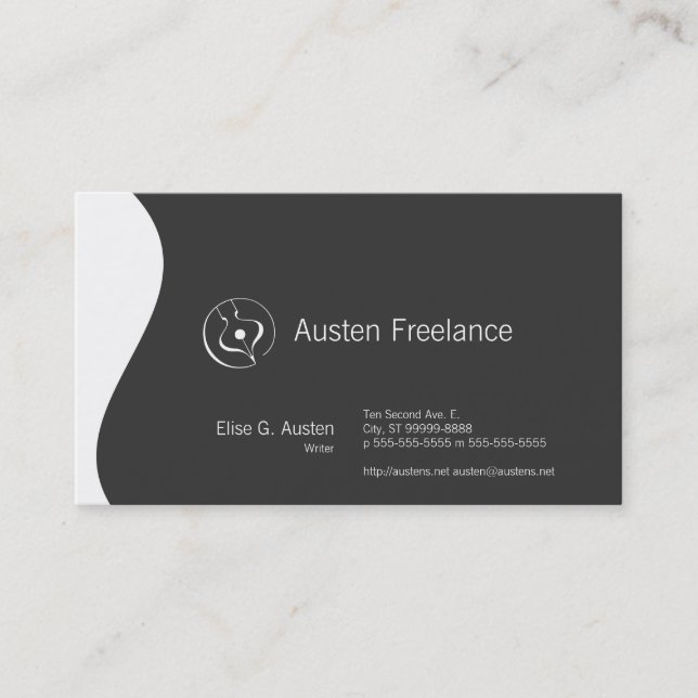 Calligraphic Fountain Pen Business Card (Front)