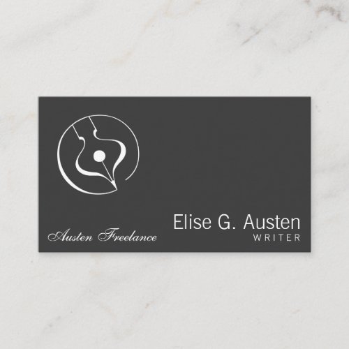 Calligraphic Fountain Pen Business Card Template