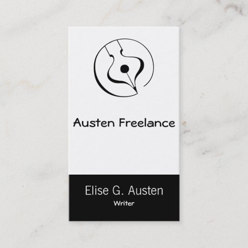 Calligraphic Fountain Pen Business Card