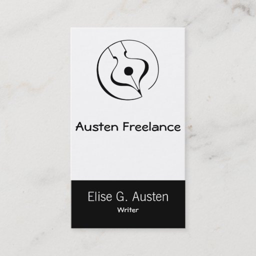 Customizable Calligraphic Fountain Pen Business Card