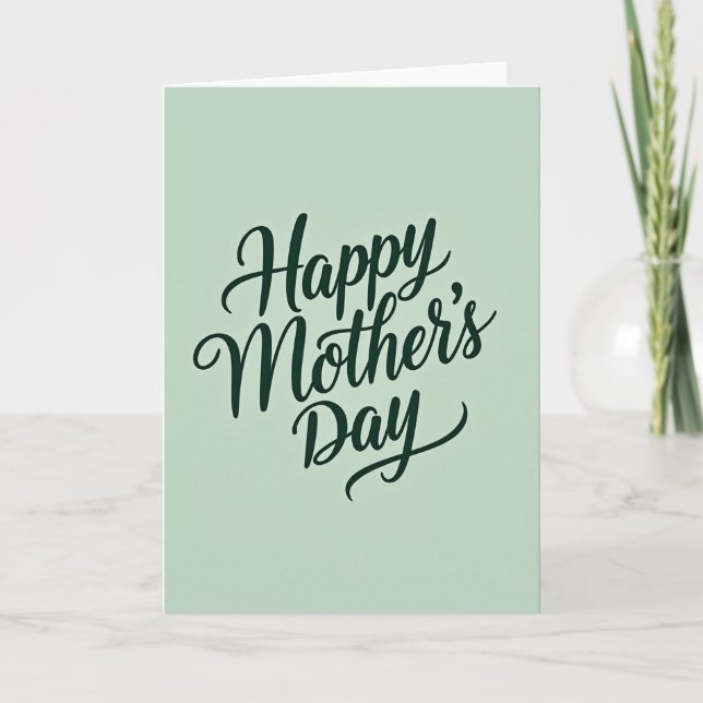 Calligraphic Moms Day Card (Front)