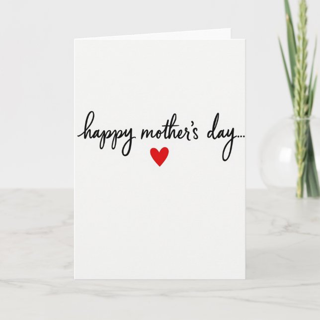 Calligraphic Mothers Love Card (Front)