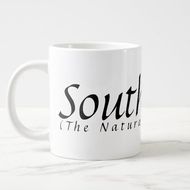 Calligraphic Southpaw (The Natural Evolution) Gian Giant Coffee Mug (Left)