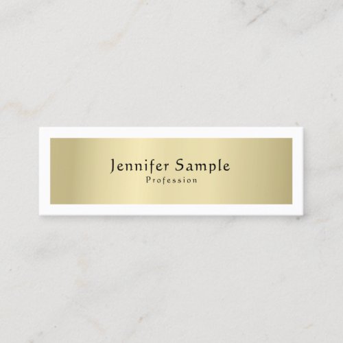 Calligraphic Typed Plain Modern Elegant Trendy Mini Business Card