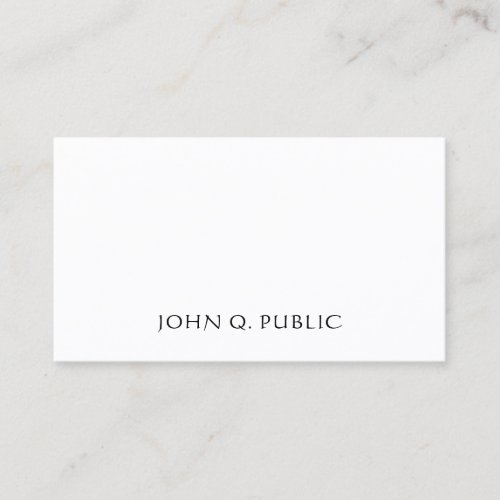 Calligraphic Typed Simple Modern Template Stylish Business Card