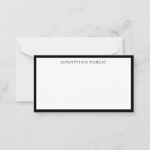 Calligraphic Typed Trendy Classic Simple Design Note Card