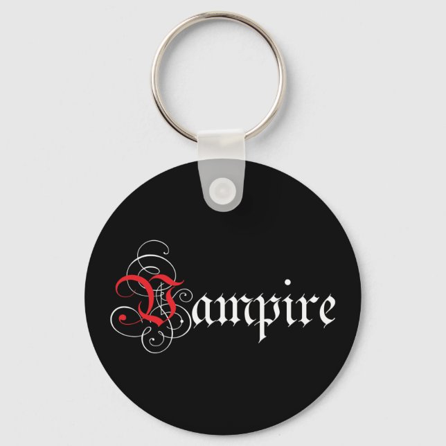 Calligraphic  Vampire Keychain (Front)
