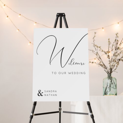 Calligraphic Welcome to Our Wedding Reception Sign