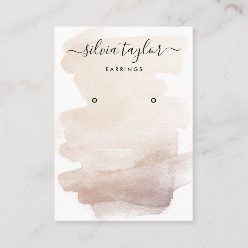 Calligraphy Abstract  Earring display logo Business Card