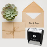 Calligraphy Address Stamp, wedding Return Address Self-inking Stamp<br><div class="desc">Add timeless elegance to your mail with this calligraphy return address stamp — perfect for wedding invitations, personal stationery, or small business branding. Featuring beautifully flowing script typography, this customizable stamp allows you to include your name and address for a refined, professional finish. Ideal for wedding return envelopes, thank-you cards,...</div>