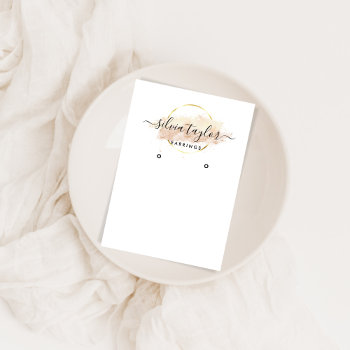 Calligraphy Art Earring Display Card by smmdsgn at Zazzle