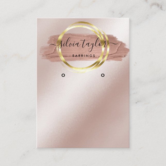 Calligraphy art modern Earring display card (Front)