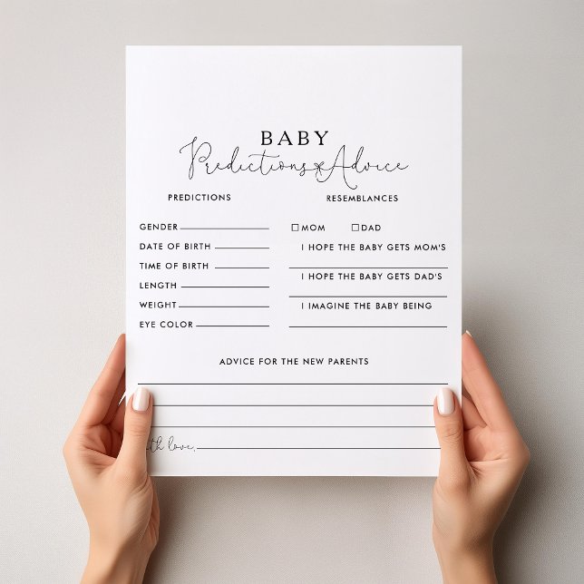 Calligraphy Baby Predictions and Advice Cards (Creator Uploaded)