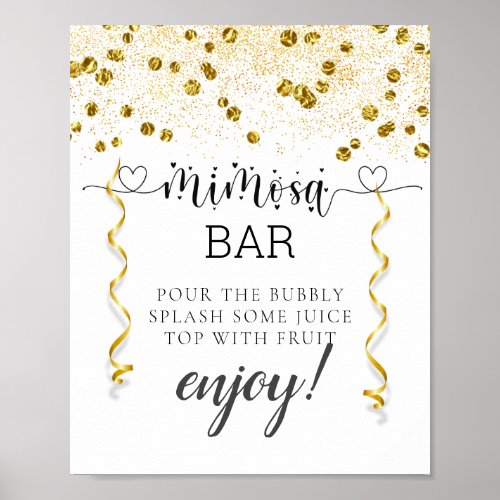 Calligraphy Baby Shower Mimosa Bar Sign