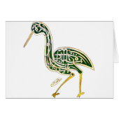 Calligraphy Bird (Stork) (Front Horizontal)