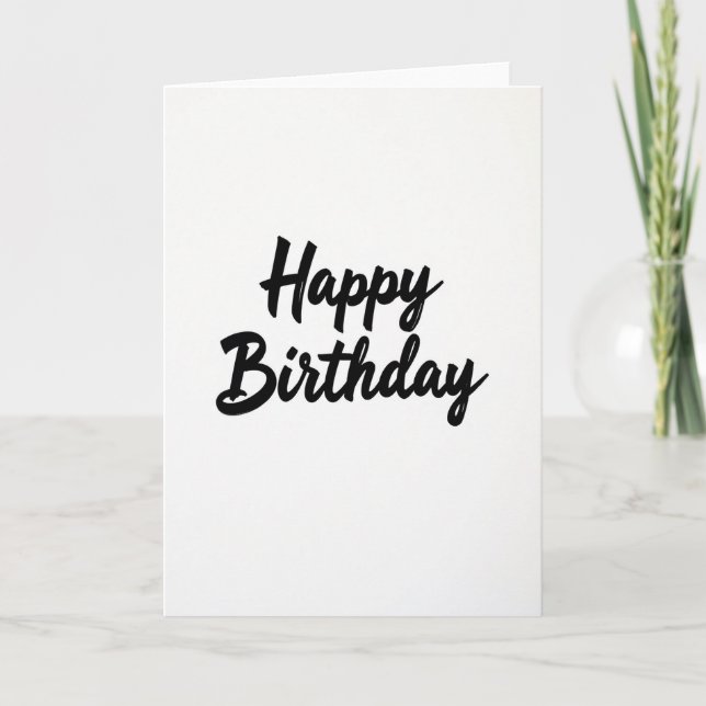 Calligraphy Birthday Message Card (Front)