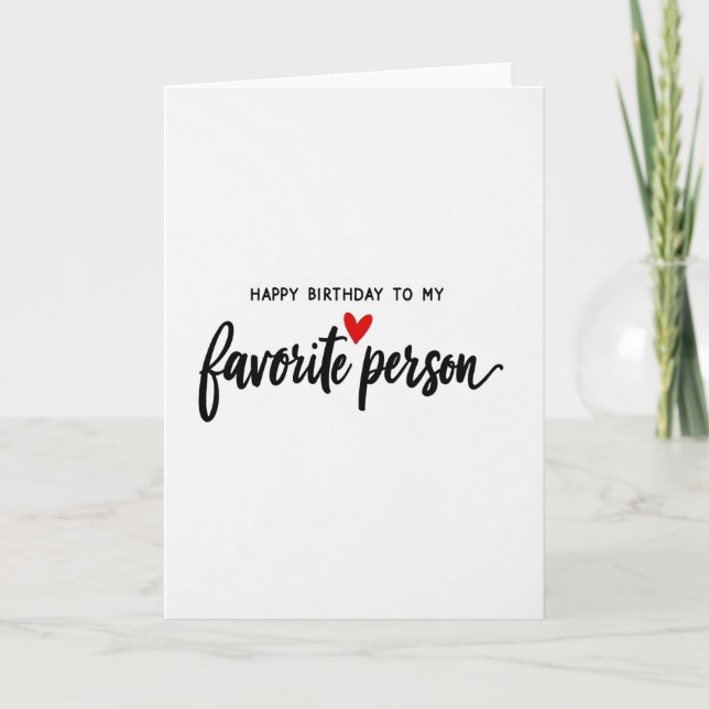 Calligraphy Birthday Person Card (Front)