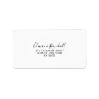 Calligraphy Black and White RSVP Address