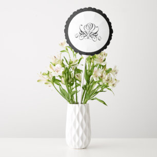 Calligraphy Black Rose Wedding Balloon