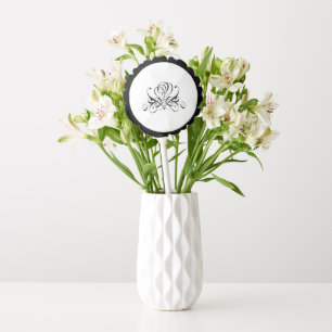 Calligraphy Black Rose Wedding Balloon
