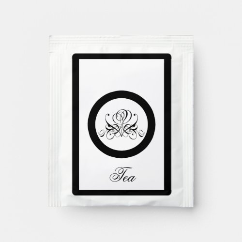 Calligraphy Black Rose Wedding Tea Bag Drink Mix