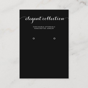 Calligraphy Black White Earring Display Business Card