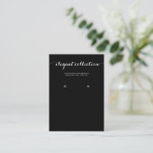 Calligraphy Black White Earring Display Business Card (Standing Front)