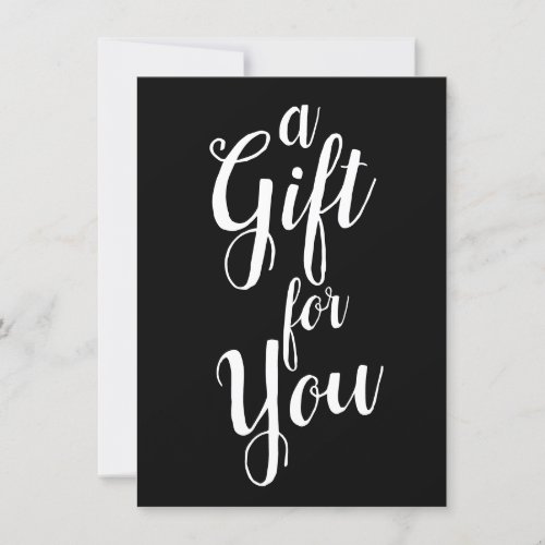 Calligraphy Black White Gift Certificate