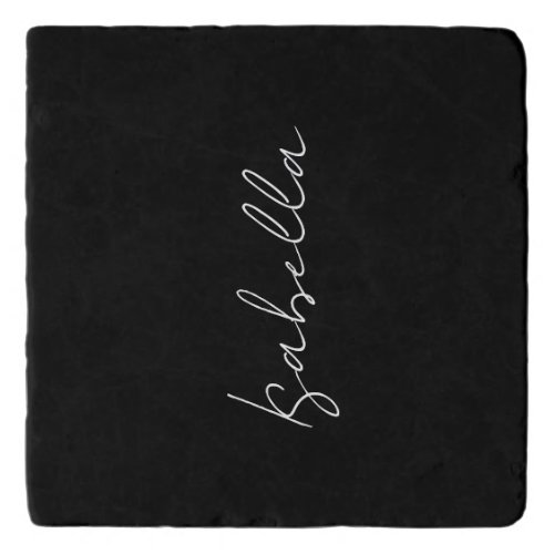 Calligraphy Black White Plain Creative Modern Name Trivet