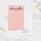 Calligraphy Blush Pink Earring Display Card