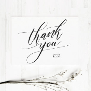 25 Black & White Thank You Cards for Small Business, We Appreciate You  Supporting My Business Custom…See more 25 Black & White Thank You Cards for