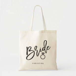Bride Bags Tote Bag Designs Calligraphy Bride Tote Bag