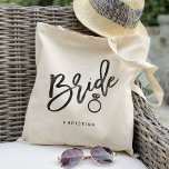 Calligraphy Bride Tote Bag<br><div class="desc">Check out over 100 popular styles of wedding tote bags from the "Wedding Tote Bags" collection of my shop! tote bags,  wedding tote bags,  tote bags wedding,  minimalist wedding</div>