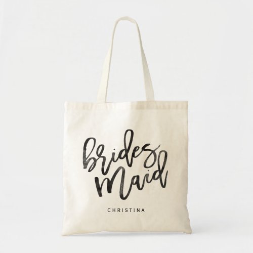 Calligraphy Bridemaid Tote Bag