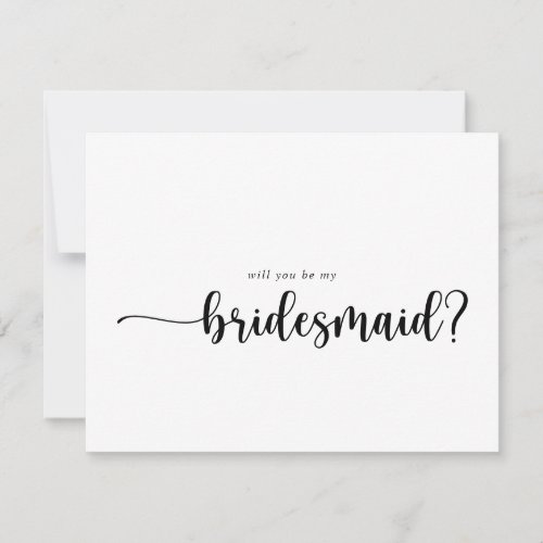 Calligraphy Bridesmaid Proposal Note Card