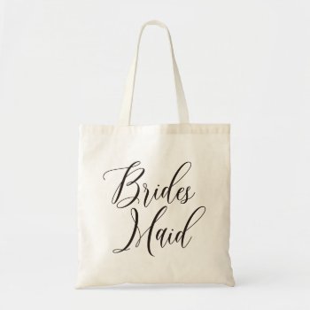 Calligraphy Bridesmaid Tote Bag by Precious_Presents at Zazzle